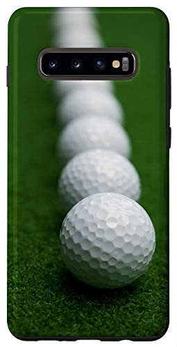 Galaxy S10 Plus Line of Balls Course Trendy Best Golfer Gift Golf Dad Set Case