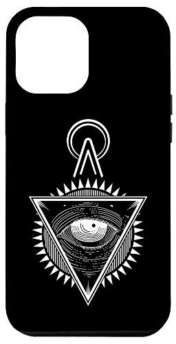iPhone 12 Pro Max Illuminati Pyramid Circle Occult All Seeing Eye Sign Gift Case