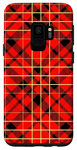Galaxy S9 Buffalo Black Red Yellow Plaid Flannel Gingham Cloth Look Case