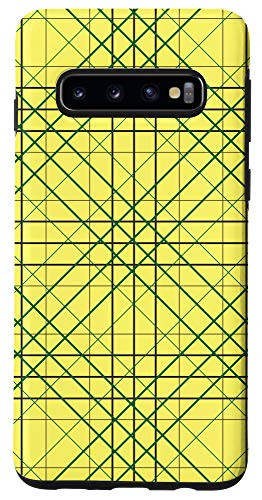 Galaxy S10 Yellow  and  Green Plaid Pattern Gingham Checkered Gift Case