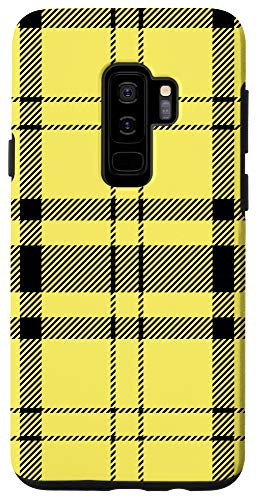 Galaxy S9 Plus Buffalo Black Yellow Plaid Flannel Gingham Cloth Look Gift Case