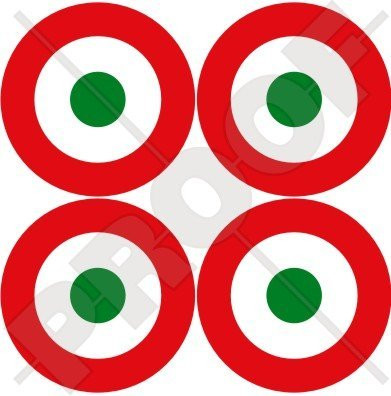 ITALY Italian Air Force Aircraft Roundels 2 inch -50mm- Vinyl Stickers Decals x4