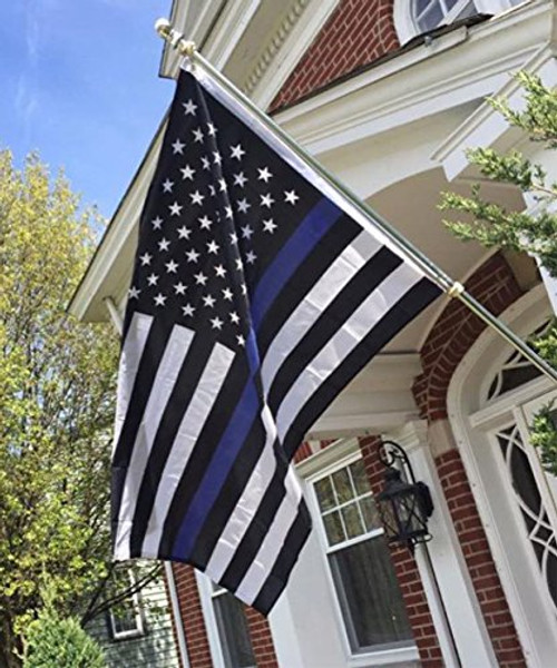 Ant Enterprises 3x5 Quality Fade Resistant Thin Blue Line American Police Flag 3X5 scotchguard