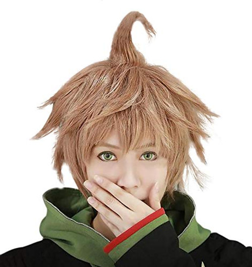JoneTing Brown Cosplay Costume Synthetic Short Natural Wavy Wigs Hair for Men JoneTing Brown Cosplay Costume Synthetic Short Natural Wavy Wigs Hair for Men