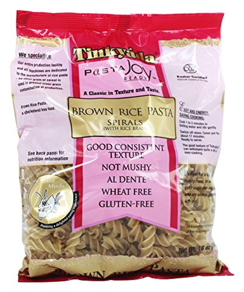 Tinkyada Pasta - Brown Rice Pasta Spirals With Rice Bran - 16 oz -pack of 2- Tinkyada Pasta - Brown Rice Pasta Spirals With Rice Bran - 16 oz -pack of 2-