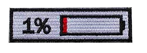 Charging Badge Power Display Energy Display Military Hook Loop Tactics Morale Embroidered Patch -color1-