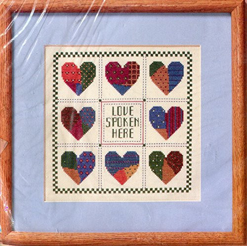 The Creative Circle 1675 Love Spoken Here Counted Cross Stitch Picture Kit