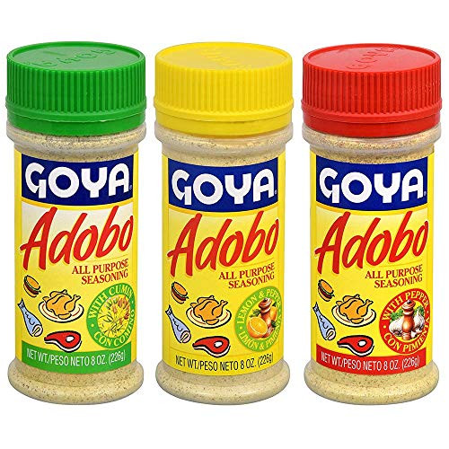 Goya Adobo All Purpose Seasoning With Cumin Lemon  and  Pepper 8 Oz Bottle Each