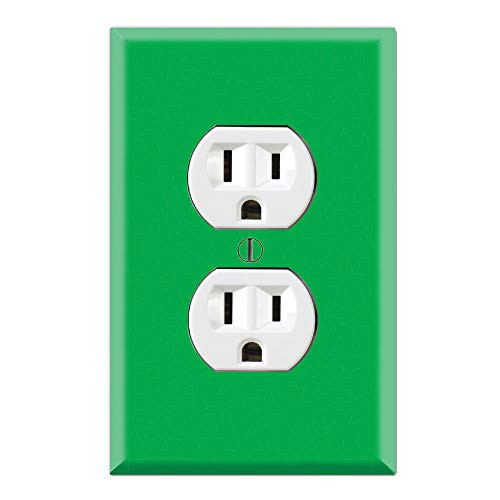 Graphics Wallplates - Simply Green - Duplex Outlet Wall Plate Cover