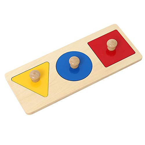 Adena Montessori Colorful Montessori Multiple Shape Puzzles - Learning Material Sensorial Toy for Toddler