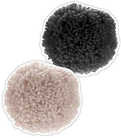 Schoolgirl Style Simply Boho Poms Cut-OutsSet of Assorted Natural and Black Poms Bulletin Board Decorations Craft Supplies Classroom or Homeschool Decor -36 pc-