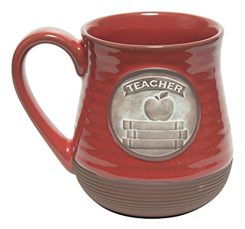 Abbey Gift -Abbey and CA Gift Teacher Pottery Mug 4.8 Inches Red Brown Abbey Gift -Abbey and CA Gift Teacher Pottery Mug 4.8 Inches Red Brown