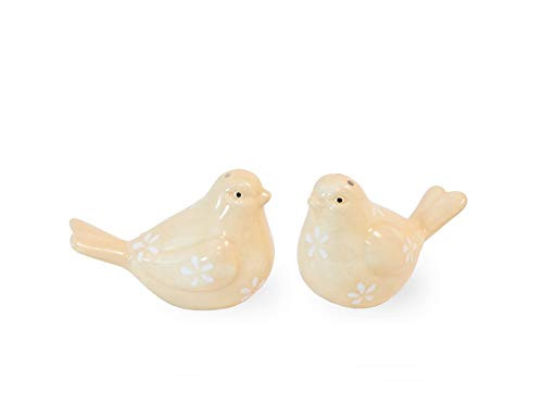 Yellow Ceramic Birds Salt  and  Pepper Shaker Set