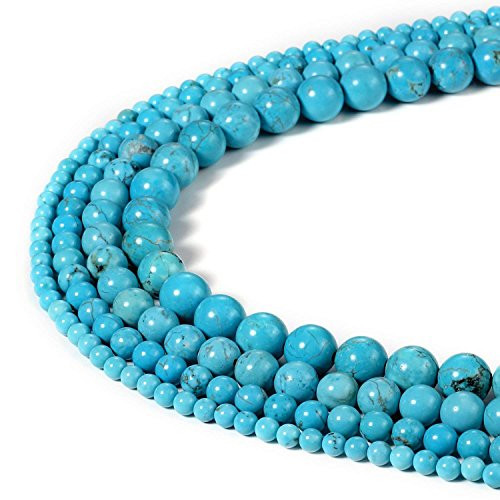 4mm Blue Turquoise Beads Round Loose Gemstone Beads for Jewelry Making Strand 15 Inch -95-100pcs- 4mm Blue Turquoise Beads Round Loose Gemstone Beads for Jewelry Making Strand 15 Inch -95-100pcs-
