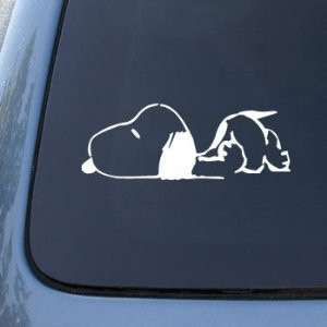 6 inch SNOOPY - Charlie Brown Peanuts - Vinyl Decal Sticker  christmas