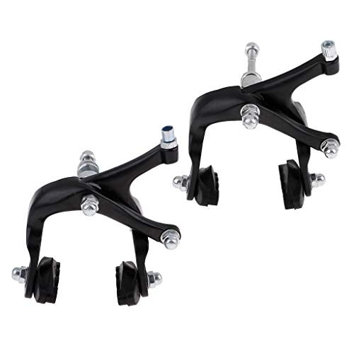 Prettyia Professional Aluminum Alloy Front Rear Side Pull 47-57mm Clamp BMX Road Bike Bicycle Caliper Brake Set