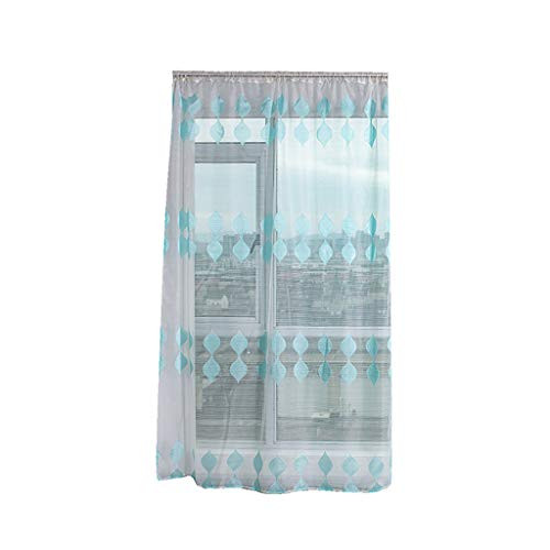 Curtains for BedroomLucoo Square Window Kitchen Shower Curtain Tulle 1Panels 40x79 inch Window Treatment Voile Drape Valance Door Drapes