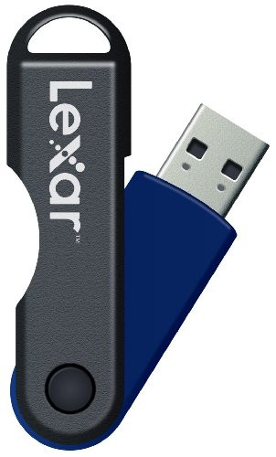 Lexar JumpDrive TwistTurn 8GB USB Flash Drive LJDTT8GBABNL -Black/Blue-