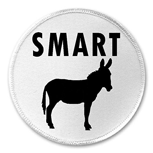 Smart Ass Donkey - 3 inch Circle Sew/Iron On Patch