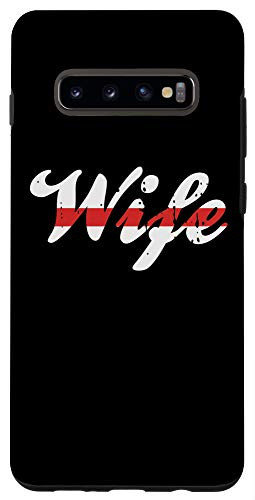 Galaxy S10 Plus Firefighter Wife USA Thin Red Line Christmas Gift Case