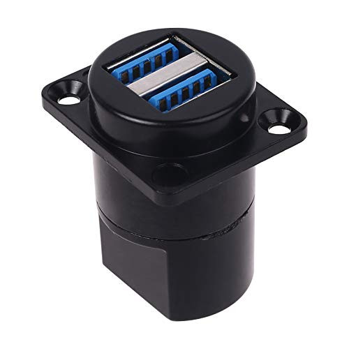 WANGYUMI USB Socket D Type Socket Metal USB 3.0 Socket Female to Female USB Connector Panel mounting