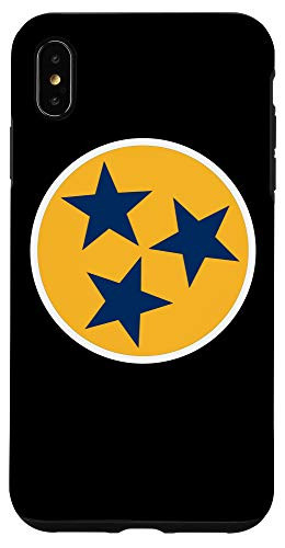 iPhone XS Max Cute TN Flag Gift White Blue  and  Yellow Tennessee State Flag Case