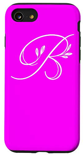 iPhone SE -2020- / 7 / 8 Letter B Flower Hot Pink Phone Case Pink Floral Initial B Case