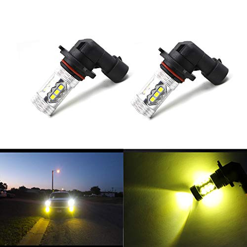 9006 HB4 Fog Light Bulbs LED HB4 Extremely Bright 16 SMD 3030 Gold Yellow Spot Light Bulbs Lamps -Pack of 2-