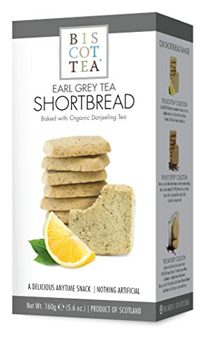 BISCOTTEA Earl Grey Tea Shortbread Cookies -8 Cookies-