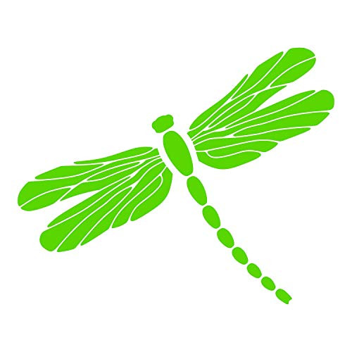 Dragon Fly -Pick Color- Vinyl Transfer Sticker Decal for Laptop/Car/Truck/Window/Bumper -4 inch x 3.2 inch Green-