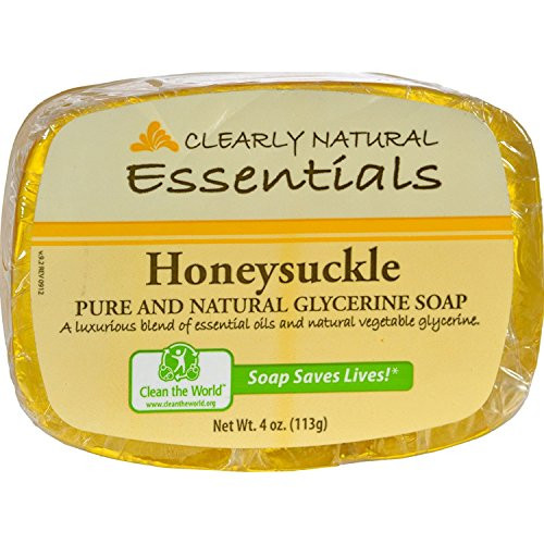 Clearly Natural Glycerine Bar Soap Honeysuckle - 4 oz - -Pack of 3- Clearly Natural Glycerine Bar Soap Honeysuckle - 4 oz - -Pack of 3-