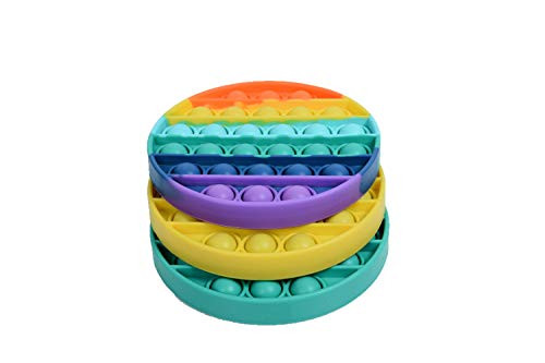 3 Pack Push Pop Bubble Sensory Fidget Toy Stress RelieverOffice Toys Anxiety Relief Squeeze Sensory Autism ADHD and Special Needs Stress Reliever 3 Colors Rainbow Green and Yellow by TREYCER