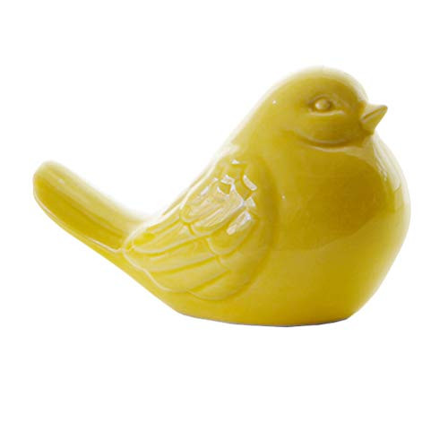 LOVIVER Glazed Ceramic Birds Porcelain Bird Figurine Statue Home Decor Mini Bird Ornaments Figurine Gift for Christmas Birthday Home Decor