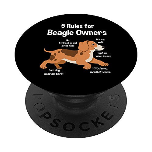 5 Rules for Beagle Owner Dog Clothes Outfit Gift Beagle PopSockets PopGrip Swappable Grip for Phones  and  Tablets