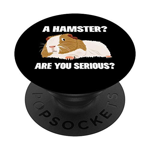 Funny Guinea Pig Not A Hamster Clothes Cavy Gift Guinea Pig PopSockets PopGrip Swappable Grip for Phones  and  Tablets