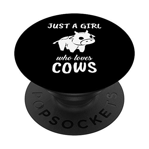 Just A Girl Who Loves Cows Clothes Outfit Gift Cow PopSockets Grip and Stand for Phones and Tablets Just A Girl Who Loves Cows Clothes Outfit Gift Cow PopSockets Grip and Stand for Phones and Tablets