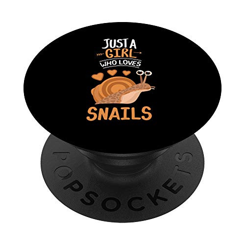 Womens Just A Girl Who Loves Snails Slug Clothes Gift Snail PopSockets Grip and Stand for Phones and Tablets