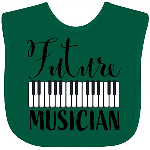 Inktastic Future Musician- Piano Music Baby Bib Green 34186