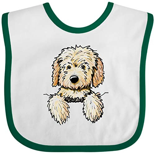 Inktastic Pocket Goldendoodle Baby Bib White and Green - KiniArt 39fb