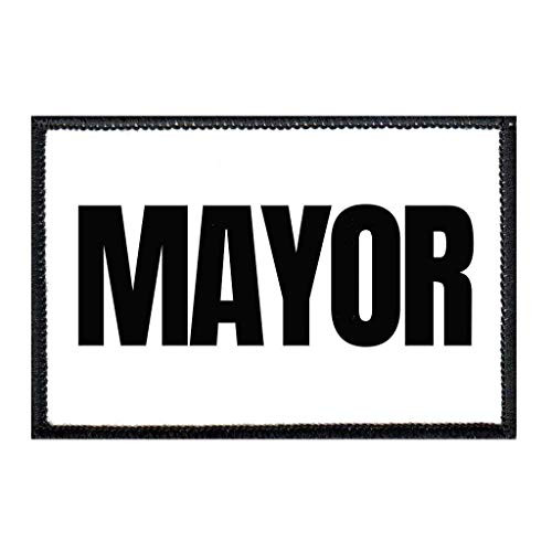 Mayor Morale Patch - Hook and Loop Attach for Hats Jeans Vest Coat - 2x3 in - by Pull Patch
