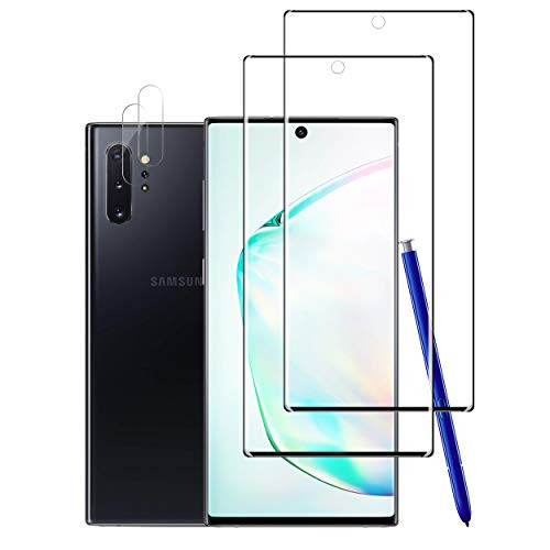 Galaxy Note 10 Plus HD Clear Screen Protector Plus Camera Lens Protectors By YEYEBF -2 Plus 2 Pack- -Anti-Bubble--in-Display Fingerprint- Full Coverage Screen Protector For Samsung Galaxy Note10 plus -Samsung Galaxy Note 10 Plus- Galaxy Note 10 Plus HD Clear Screen Protector Plus Camera Lens Protectors By YEYEBF -2 Plus 2 Pack- -Anti-Bubble--in-Display Fingerprint- Full Coverage Screen Protector For Samsung Galaxy Note10 plus -Samsung Galaxy Note 10 Plus-