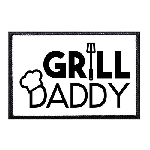 Grill Daddy Morale Patch - Hook and Loop Attach for Hats Jeans Vest Coat - 2x3 in - by Pull Patch