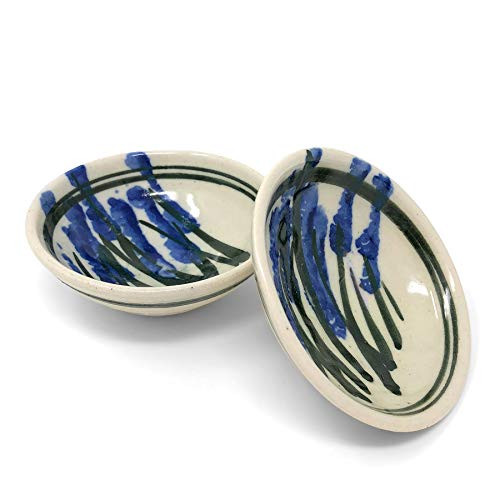 Holman Pottery Small Wasabi/Pinch Bowl, Set of 2, Wildflower