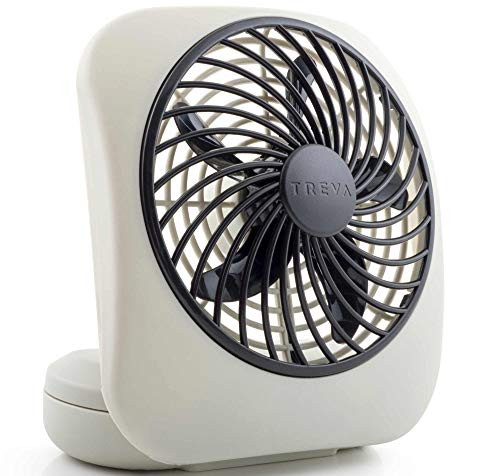 O2COOL 5 inch Battery Operated Portable Fan Grey Batteries Included