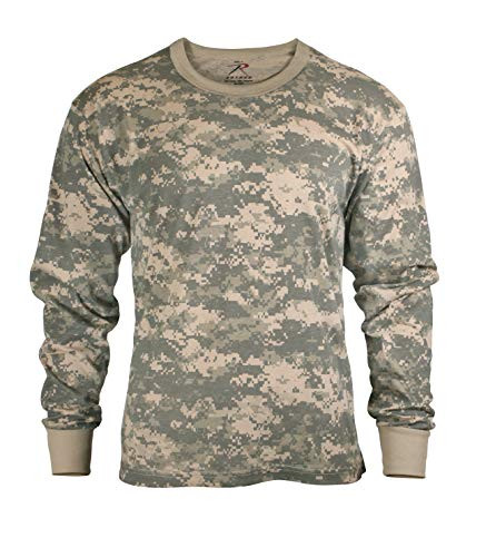 ACU Digital Camouflage Mens Army Digital Camo Long Sleeve T-shirt Size X-Large