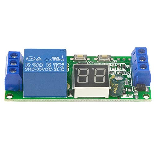 WMYCONGCONG DC 5V Multifunction Trigger Delay Time Module Switch Control ON/OFF Relay Cycle Timer Digital LED Display