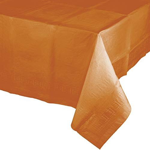 Pumpkin Spice Orange Paper Tablecloths 3 ct