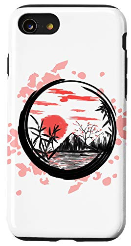 iPhone SE -2020- / 7 / 8 Zen Circle Japanese Landscape Minimalism Case