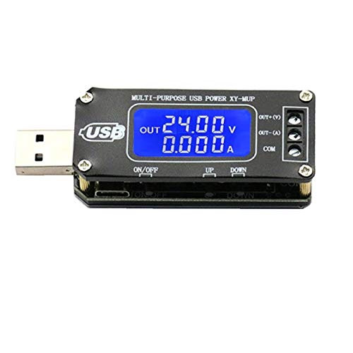 DaFuRui DC-DC Adjustable USB Power Supply Module 3.5~12V to 1.0~24V LCD Step Up/Down Module CVCC Buck Boost Voltage Converter with Shell