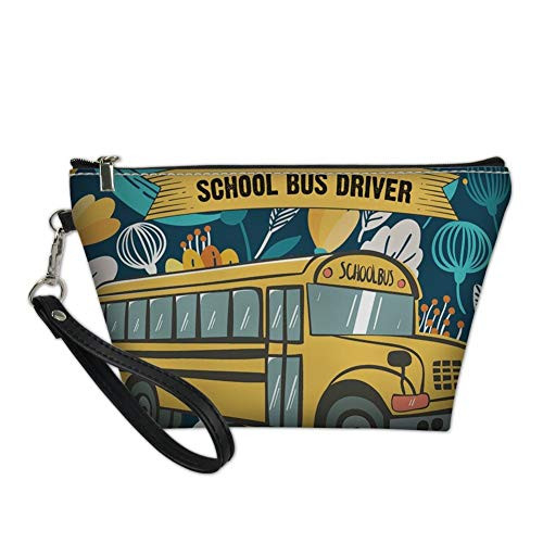 Xhuibop Makeup Bag Medium Yellow School Bus Cosmetic Pouch Toiletry Bags for Women Travel PU Leather Cosmetic Bag for Purse Mini Teen Pencil Pouch Xhuibop Makeup Bag Medium Yellow School Bus Cosmetic Pouch Toiletry Bags for Women Travel PU Leather Cosmetic Bag for Purse Mini Teen Pencil Pouch